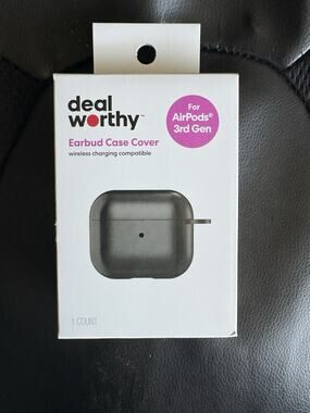 deal worthy Silicone Earbud Case Cover for AirPods 3rd Gen Black Wireless